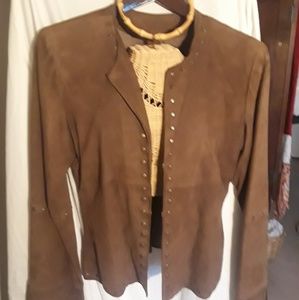 Eddie Rodriguez brown swade jacket
